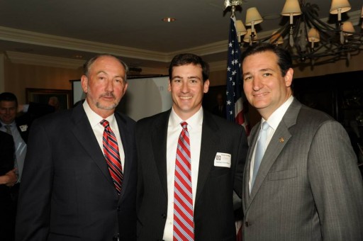 George Terwilliger with his son and Senator Cruz