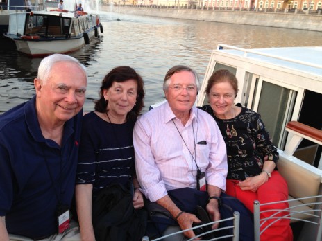 Rich & Patty Rossman, Ron and Patty Woods on the Moscow River